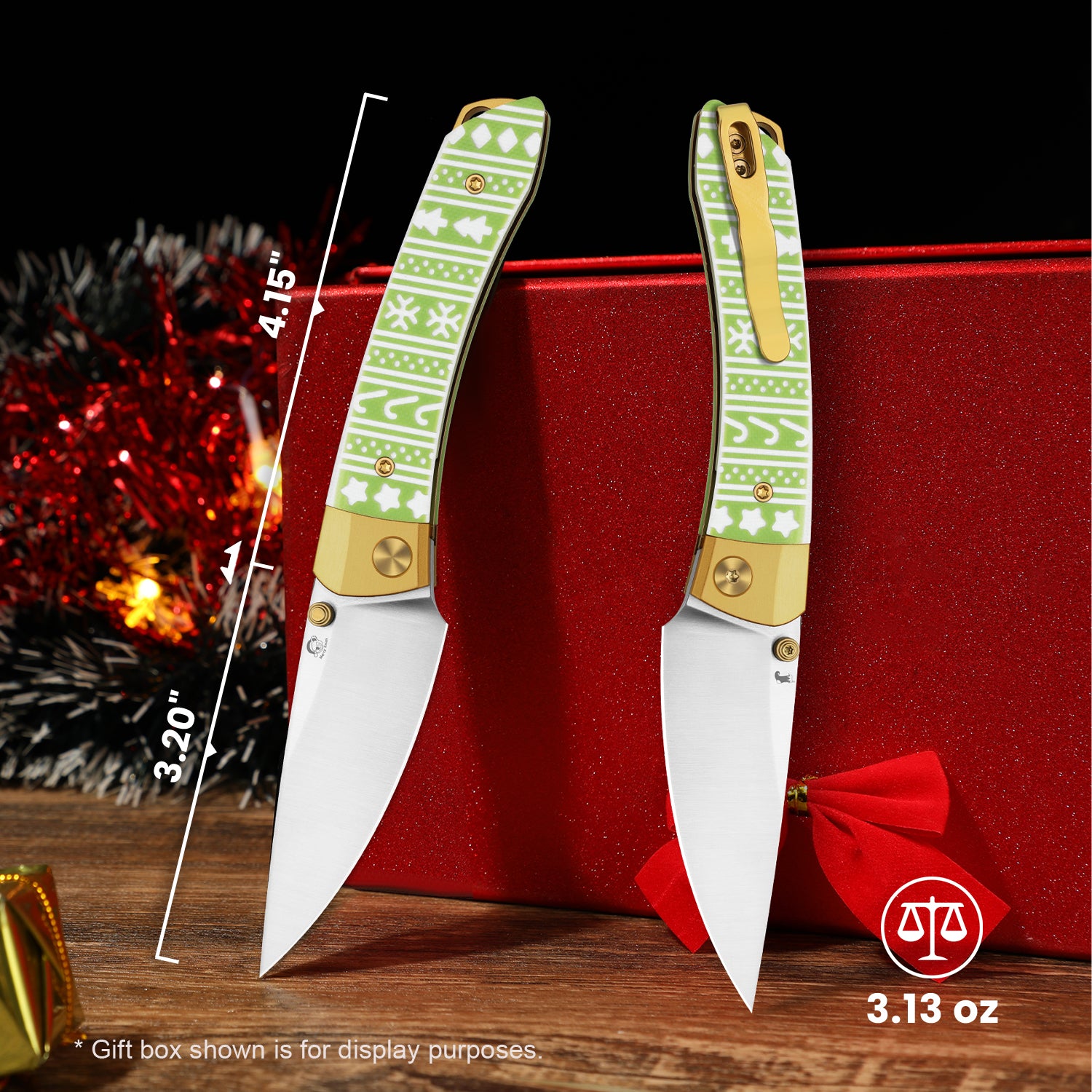 Christmas Series | Mini MoMo | S45VN | Aluminum &a G10 | Ki3663MC1 | Limited Edition