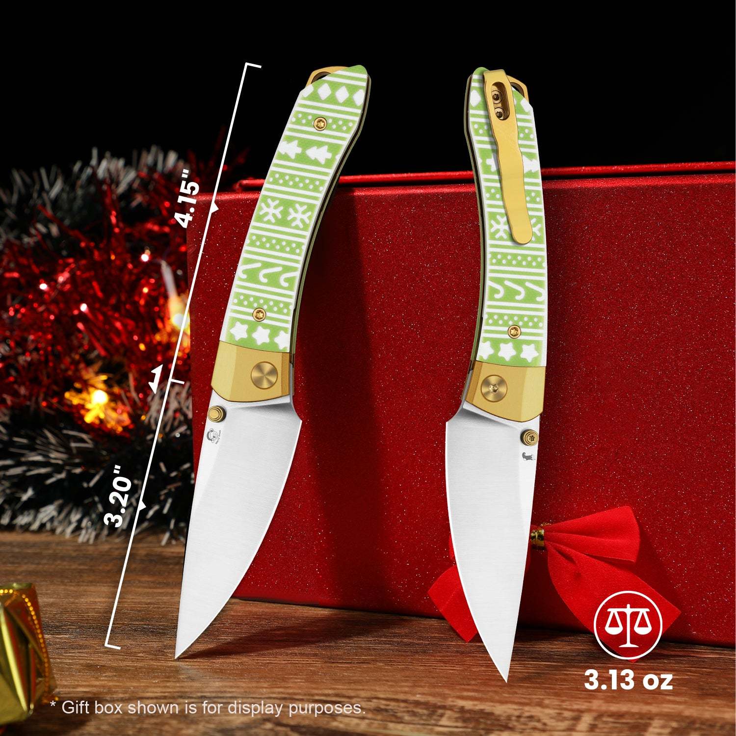 Christmas Series | Mini MoMo | S45VN | Aluminum &a G10 | Ki3663MC1 | Limited Edition
