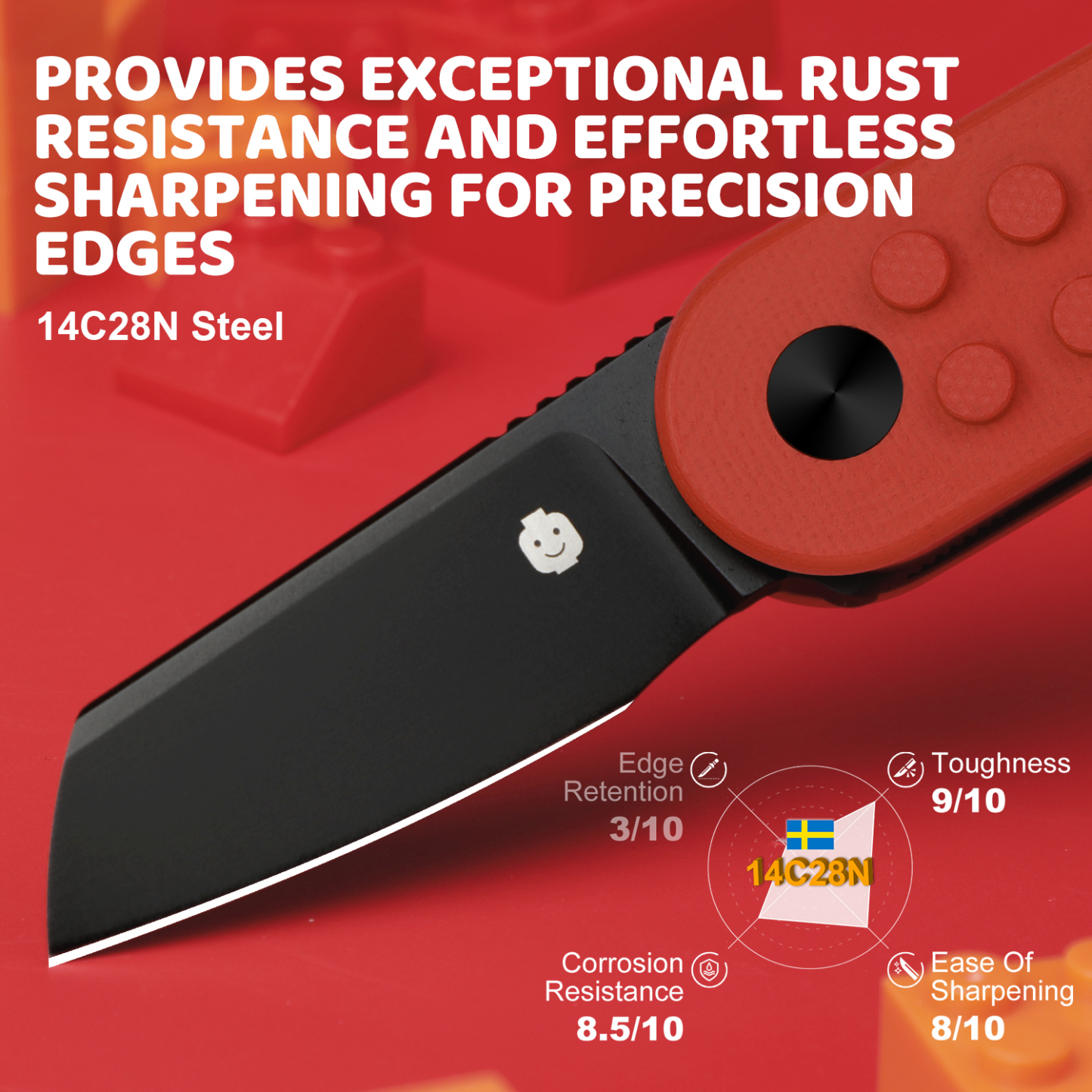 Nostalgia Play Series | Mini Bay | 14C28N | Red Brick G10 Handle | V2583A4