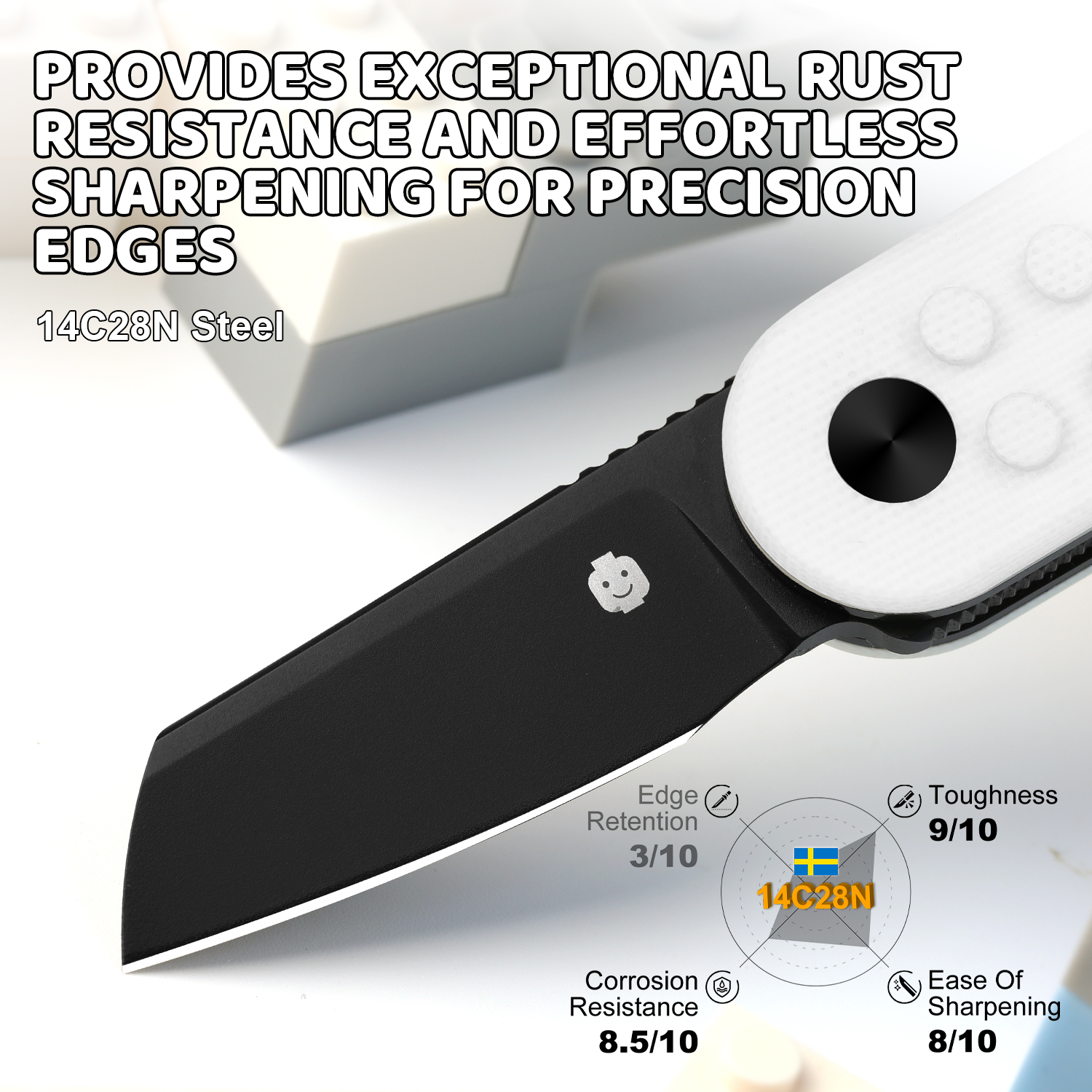 Nostalgia Play Series | Mini Bay | 14C28N | White Brick G10 Handle | V2583A5