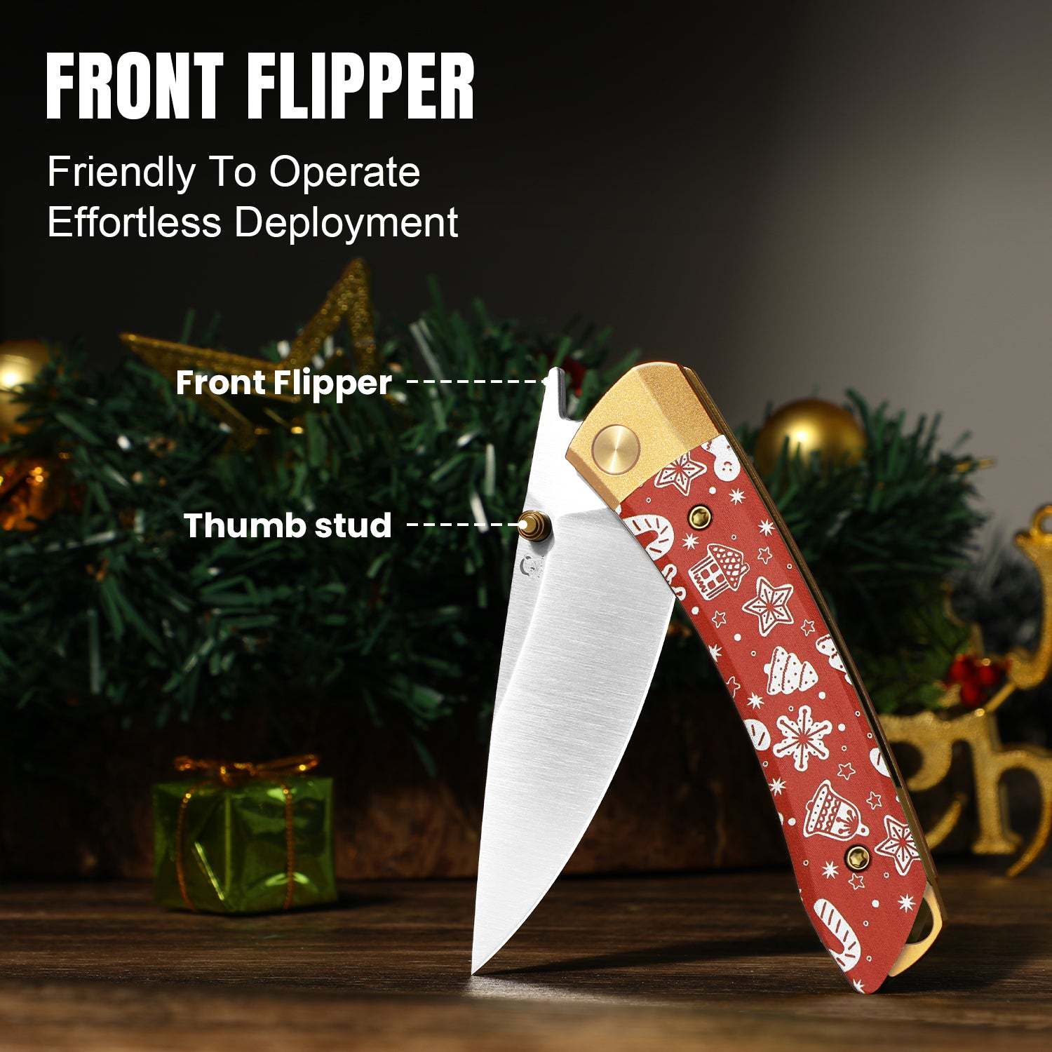 Christmas Series | Mini MoMo | Nitro-V | Aluminum & Micarta | V3663MC1 | Limited Edition