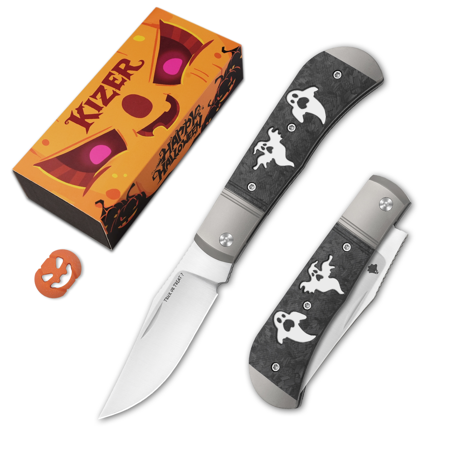 Halloween Series | Trestle | 14C28N | Titanium & Carbon Fiber | V3761HW1 | Limited Edition