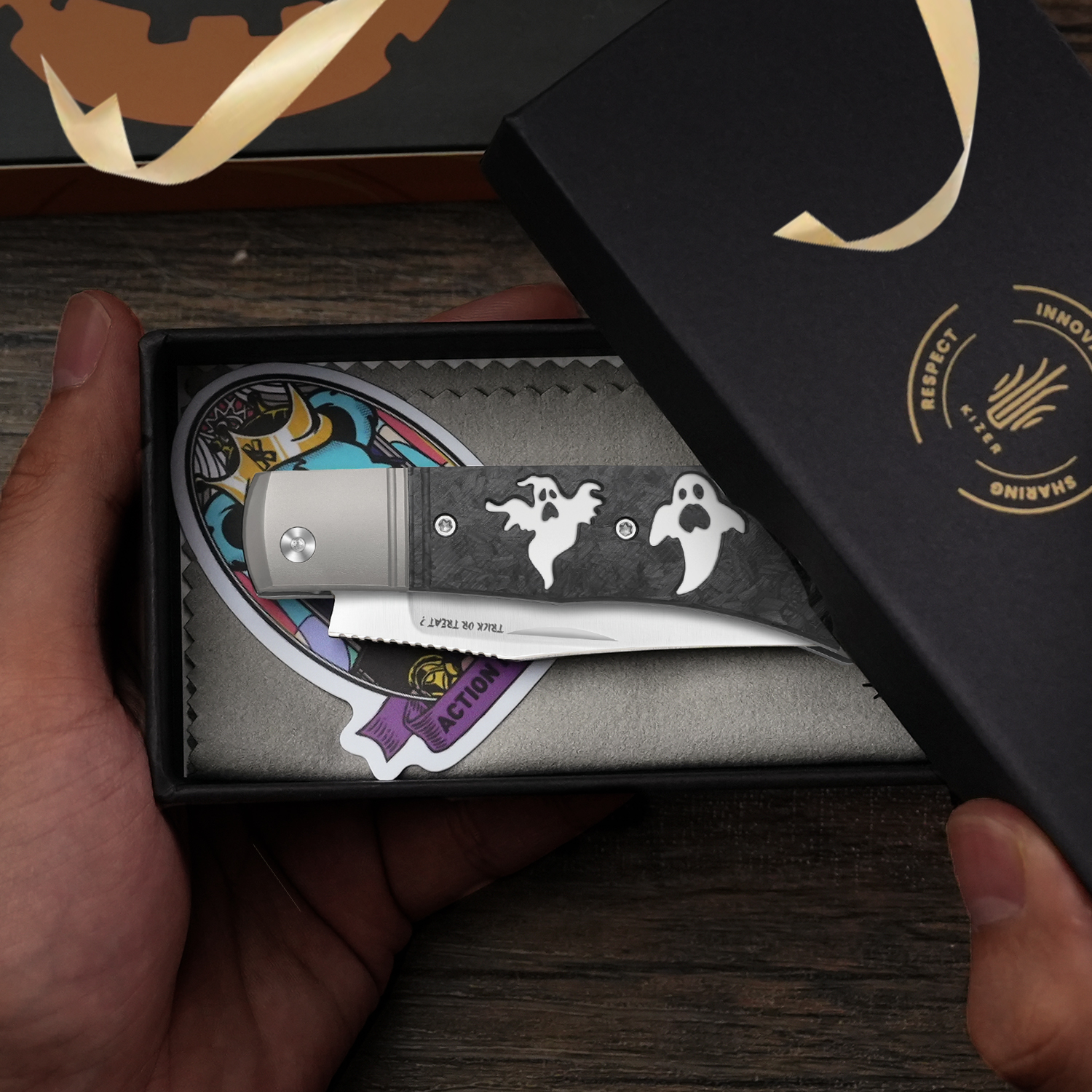 Halloween Series | Trestle | 14C28N | Titanium & Carbon Fiber | V3761HW1 | Limited Edition