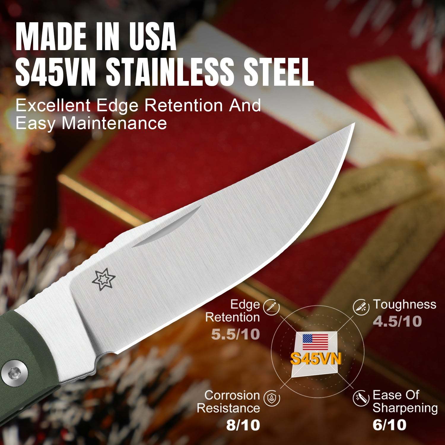 Christmas Series | Trestle | S45VN | Aluminum & Mkuruti Wood | Ki3761MC1 | Limited Edition