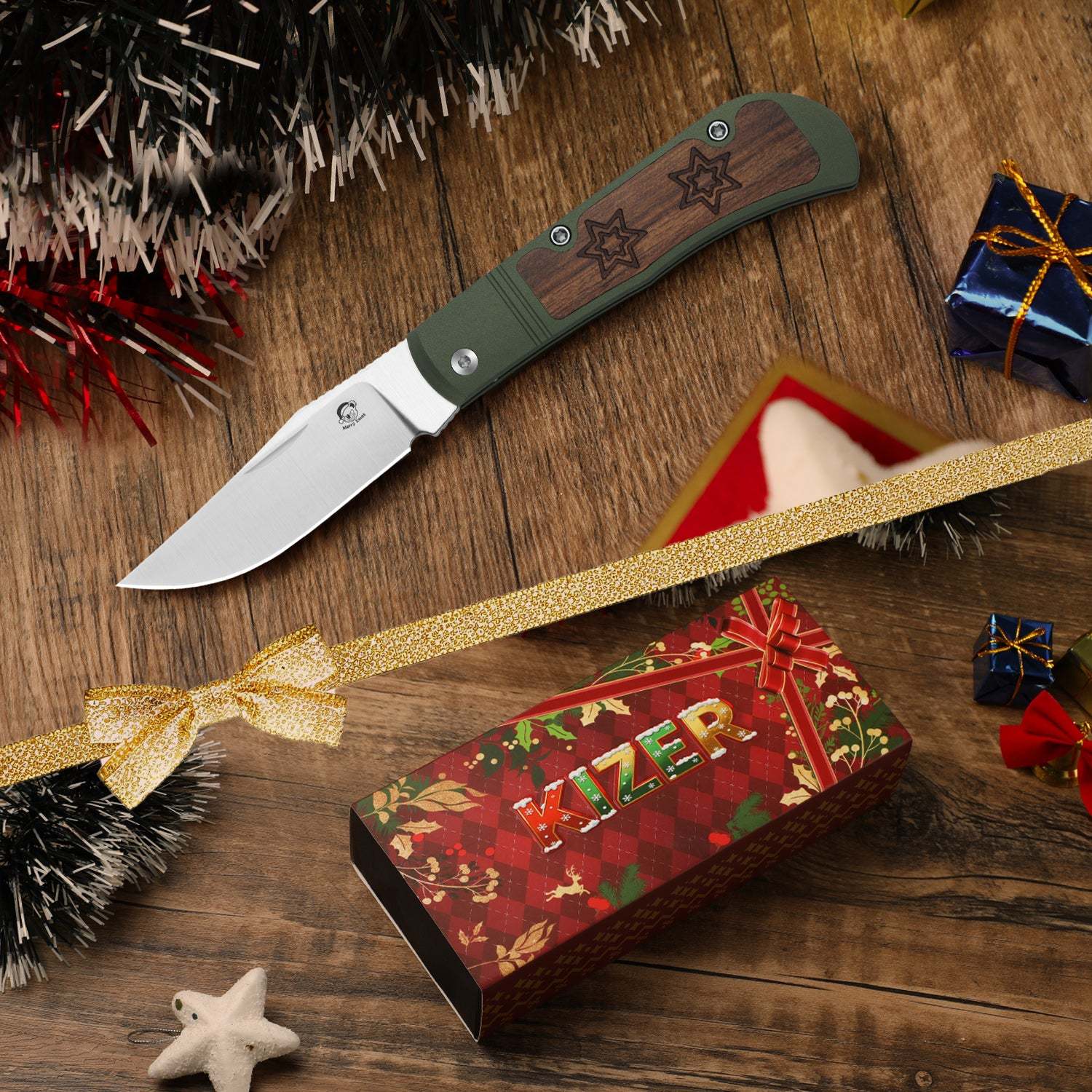 Christmas Series | Trestle | S45VN | Aluminum & Mkuruti Wood | Ki3761MC1 | Limited Edition