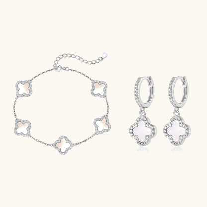Klee 2-teiliges Set: Armband und Creolen