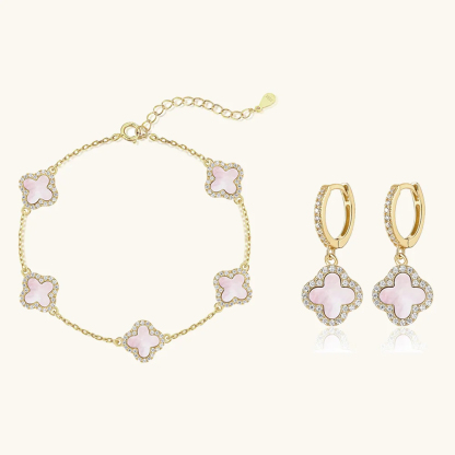 Klee 2-teiliges Set: Armband und Creolen