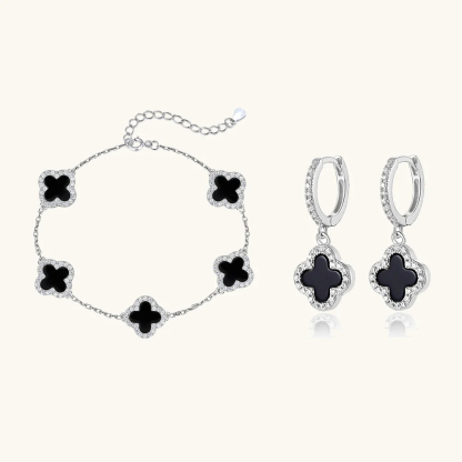 Klee 2-teiliges Set: Armband und Creolen