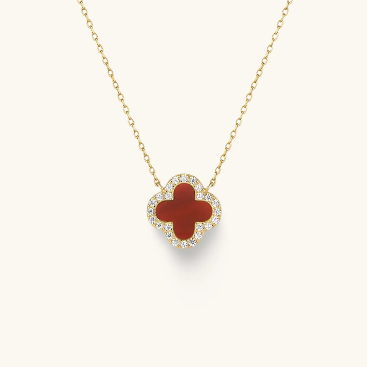 Klee Diamant Halskette