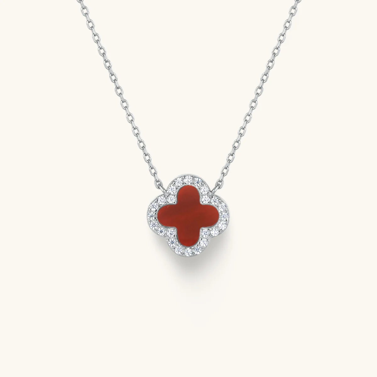 Klee Diamant Halskette