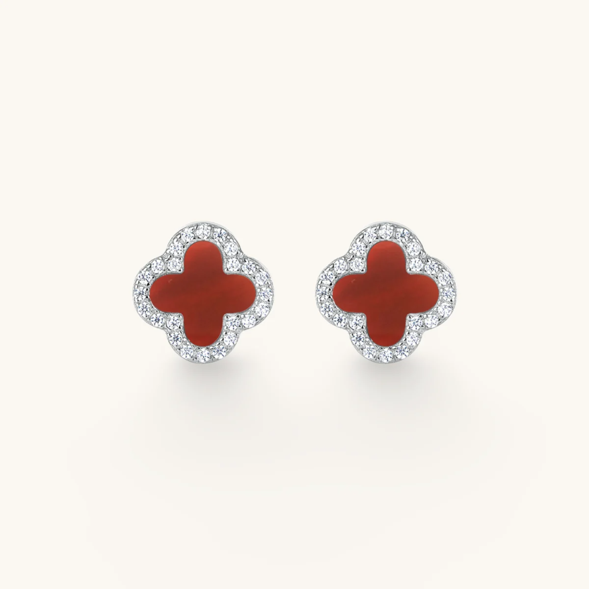Kleeblatt Diamant Ohrringe