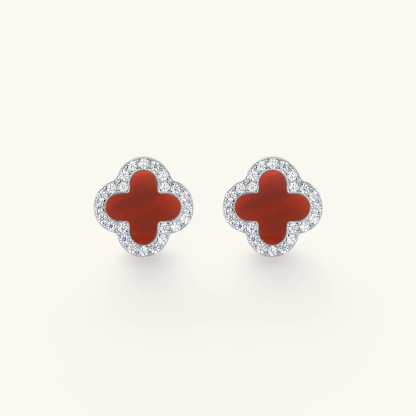 Kleeblatt Diamant Ohrringe