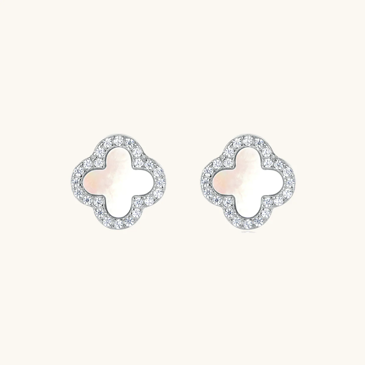 Kleeblatt Diamant Ohrringe