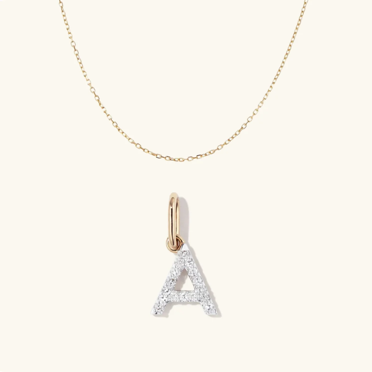 Initial Diamant Halskette – 925 Sterling Silber