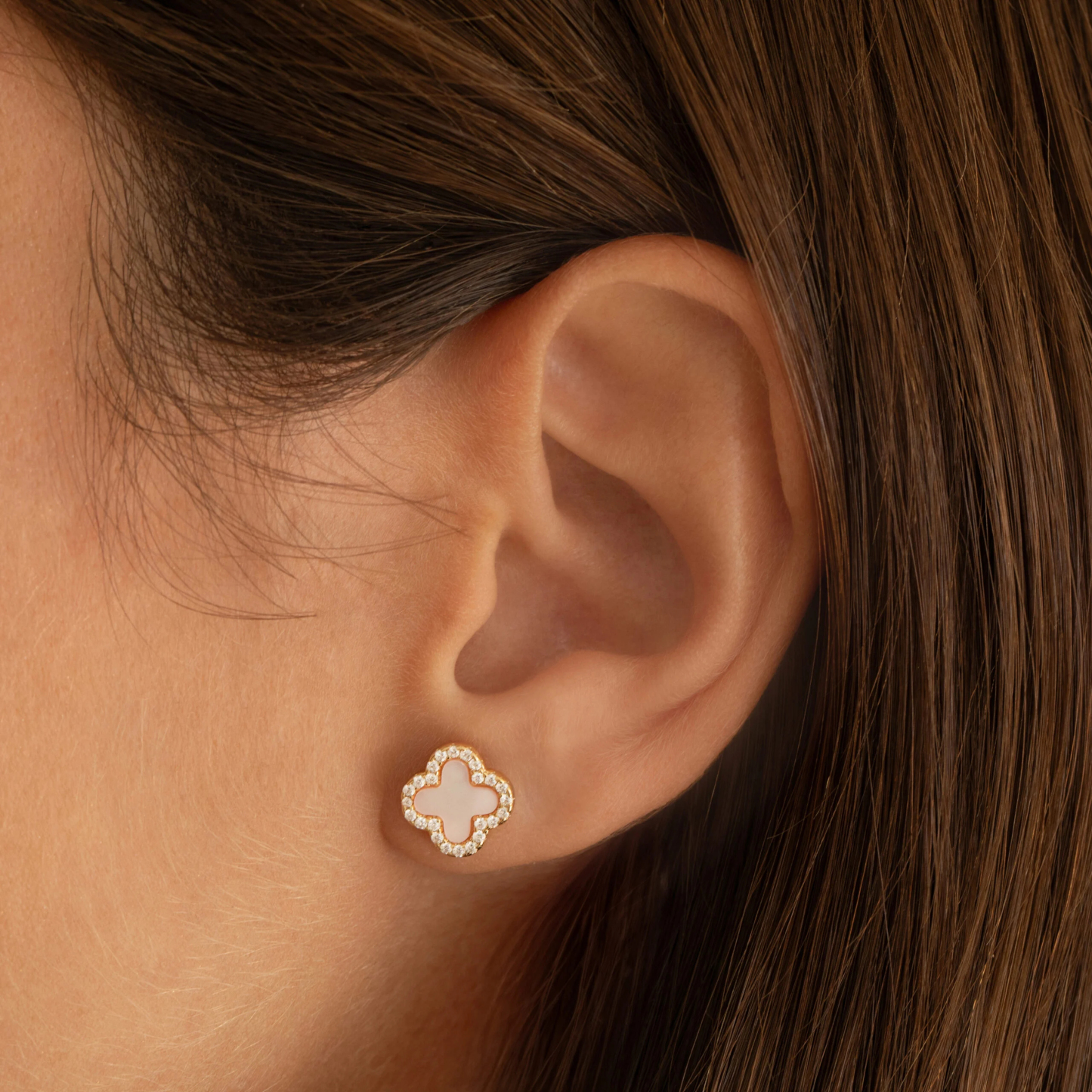 Kleeblatt Diamant Ohrringe