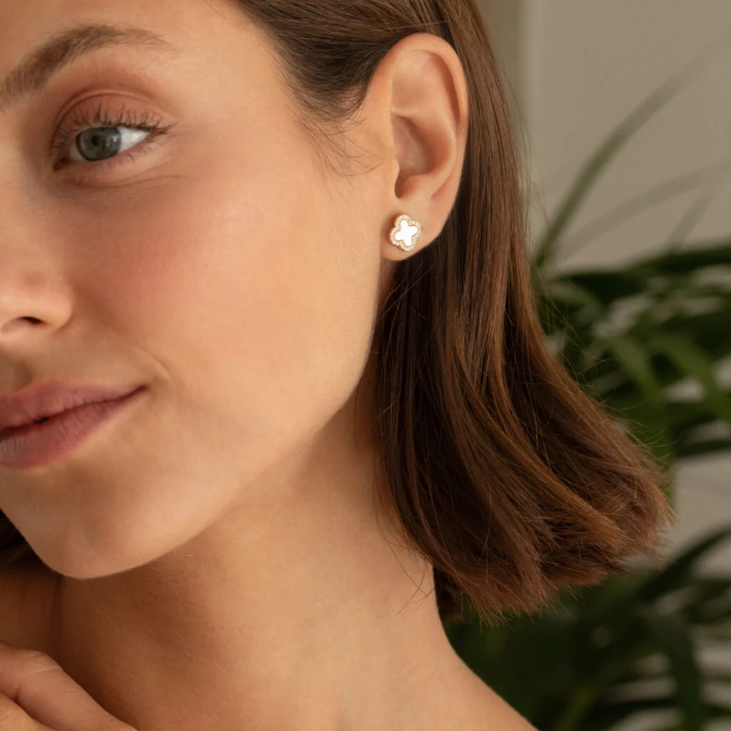 Kleeblatt Diamant Ohrringe