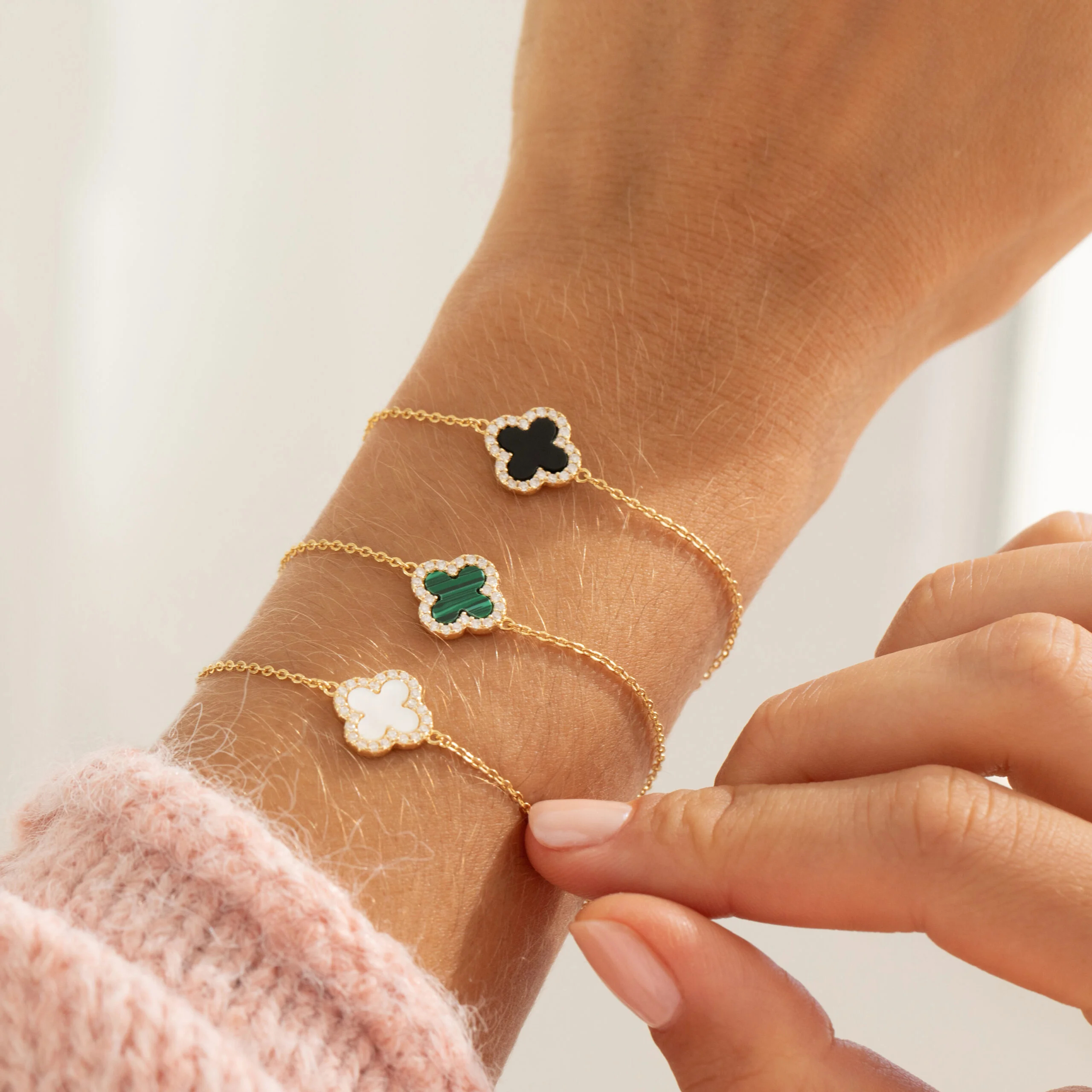 Einfaches Klee Armband