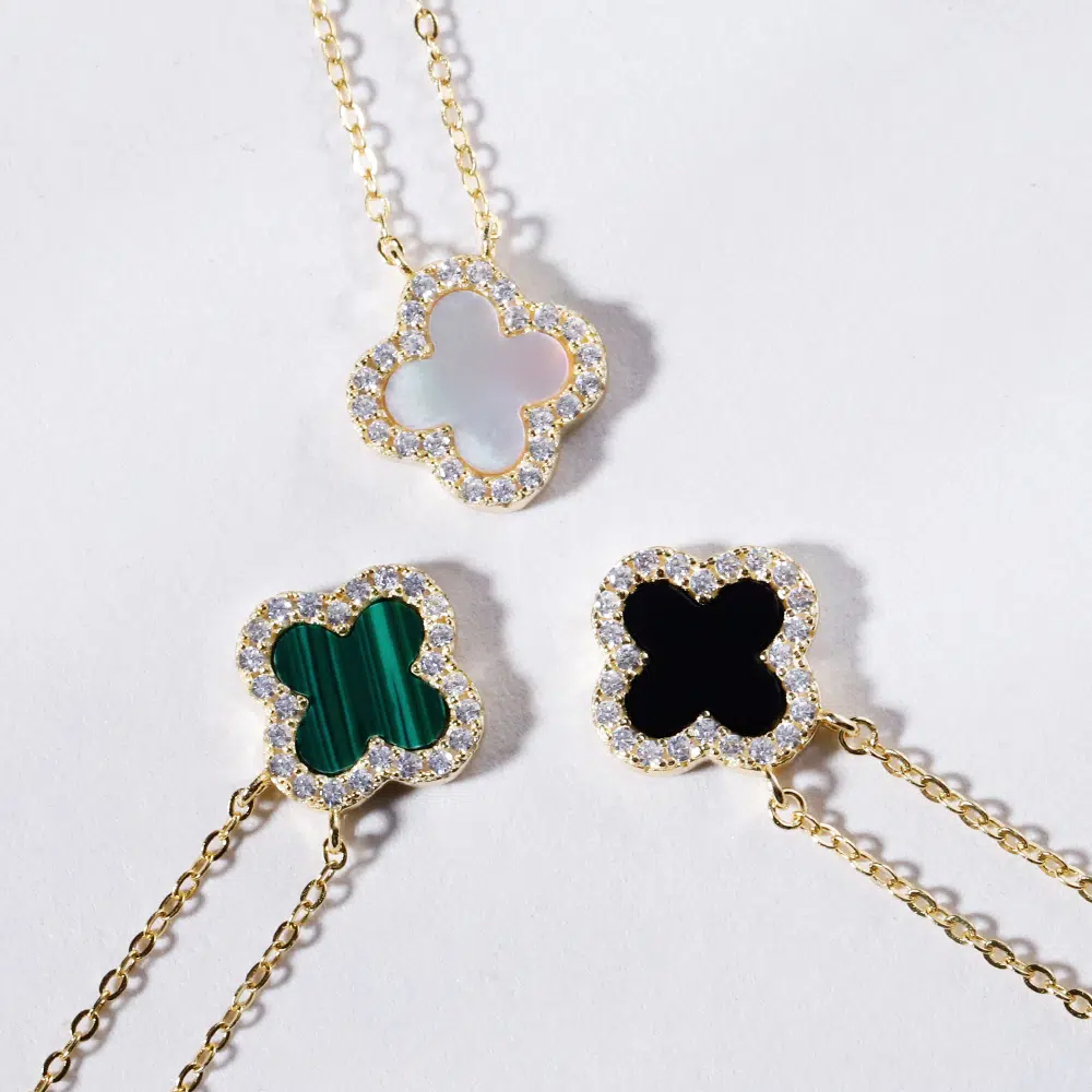 Klee Diamant Halskette