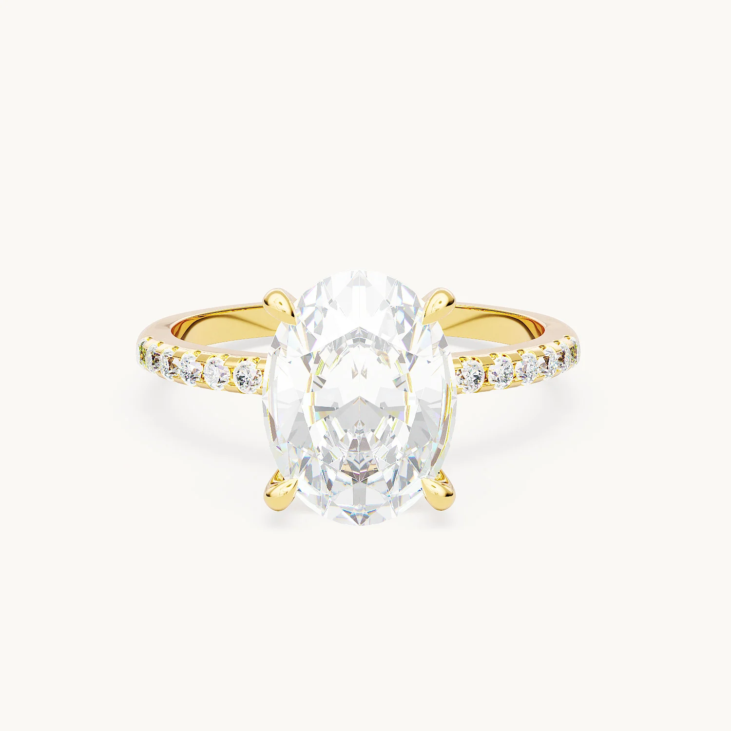Elégance Pavé Oval Ring 3 ct.