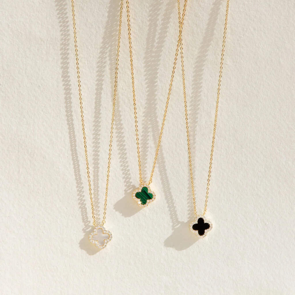 Klee Diamant Halskette