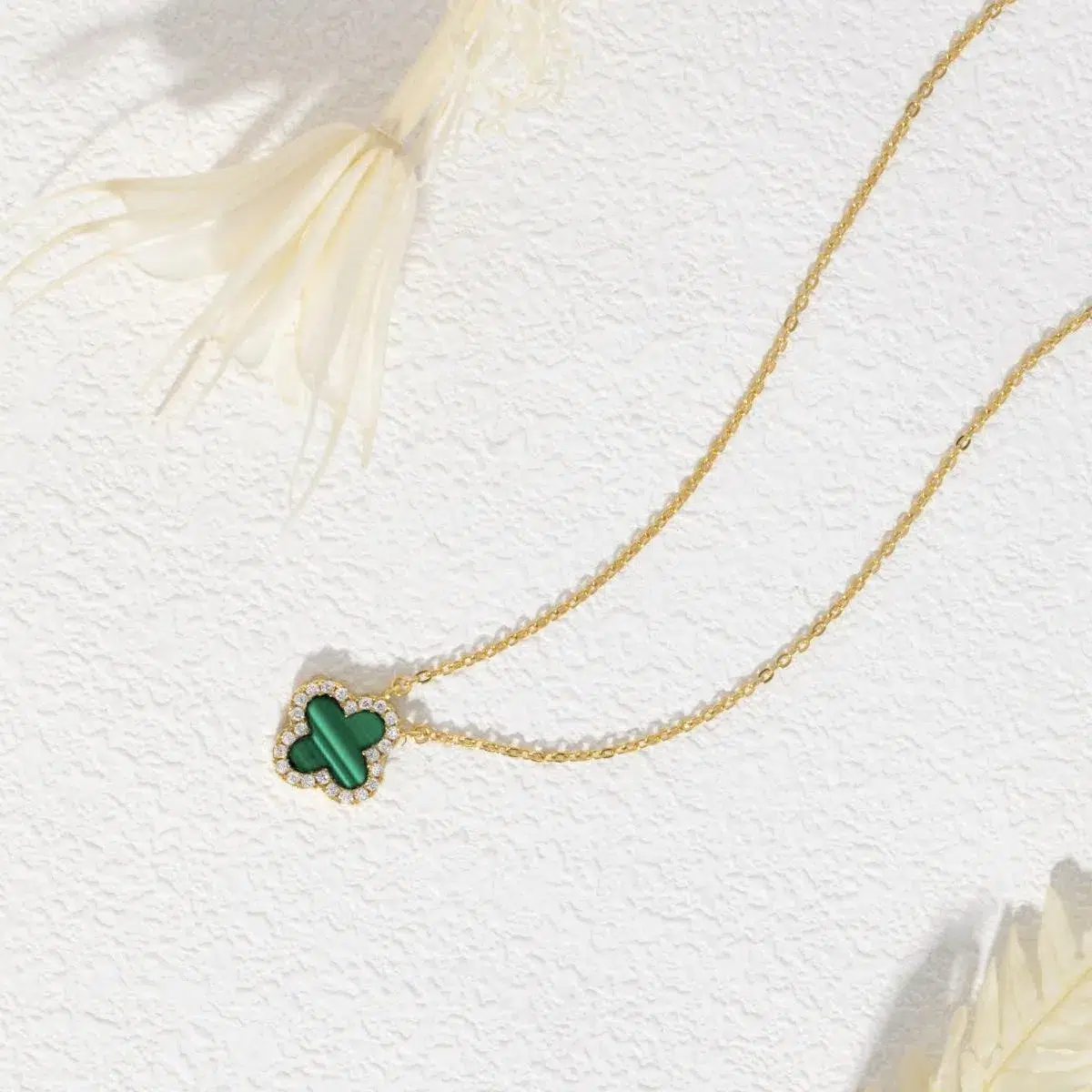 Klee Diamant Halskette