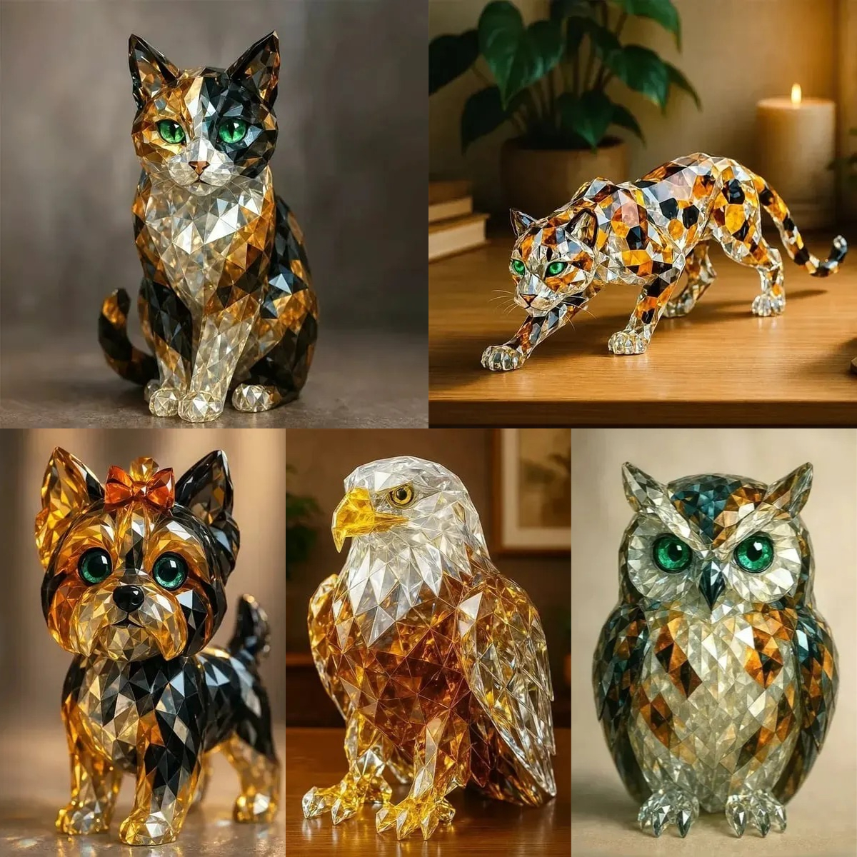 ⏰Today's Special - $19.99😻Crystal Animal Sculptures✨