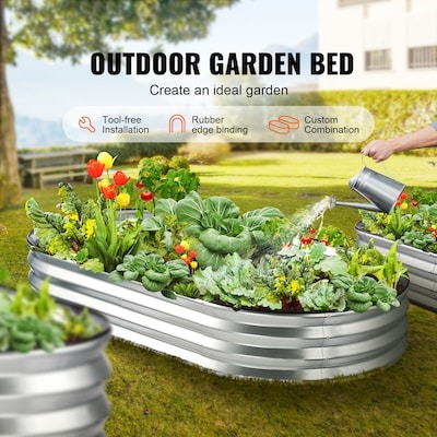 🚨Last Day $19.99🔥💝 Buy 2 Get 2 Free💥12x2x1.3FT Galvanized Metal Garden Planter Box