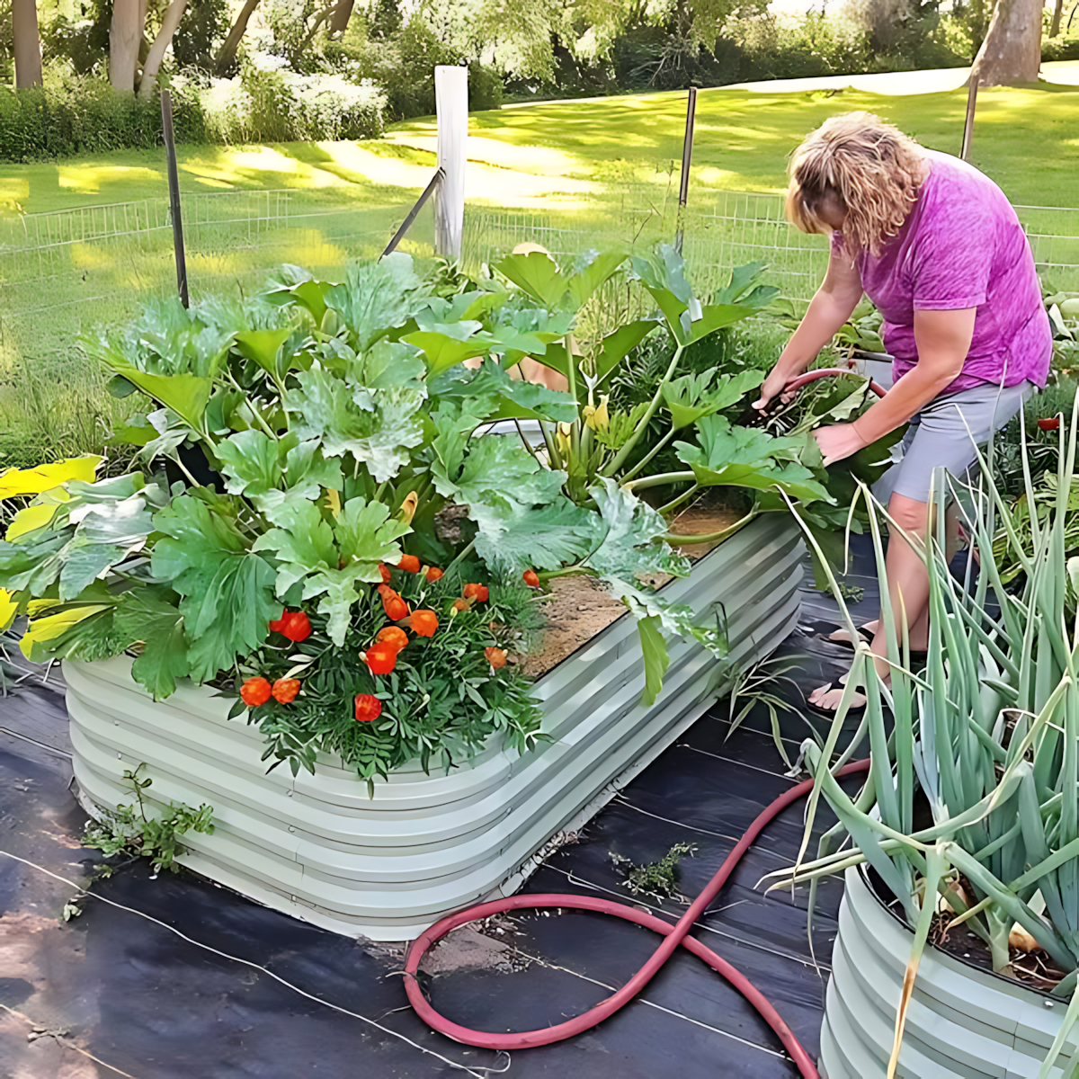 🚨Last Day $19.99🔥💝 Buy 2 Get 2 Free💥12x2x1.3FT Galvanized Metal Garden Planter Box