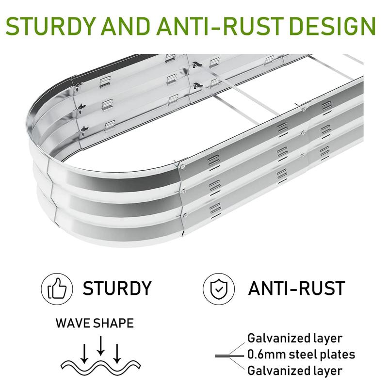 🚨𝗧𝗼𝗱𝗮𝘆'𝘀 𝗦𝗽𝗲𝗰𝗶𝗮𝗹𝘀🔥💝 Buy 2 Get 2 Free💥Galvanized Metal Raised Planter Box