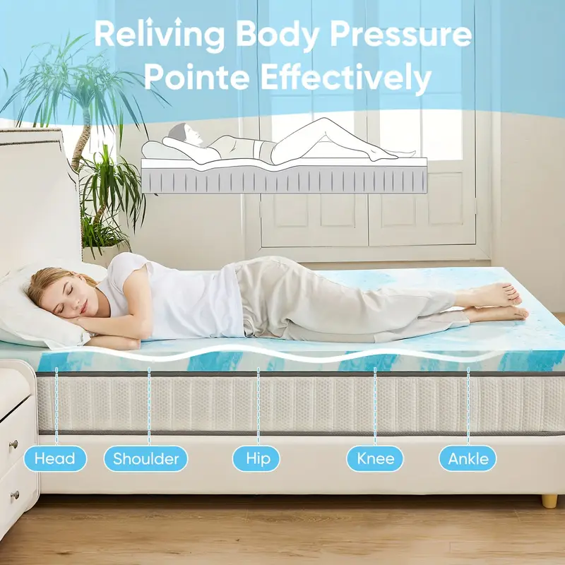 🎁Only Today $15.99🎁Mattress Topper Full Gel Memory Foam Mattress Topper