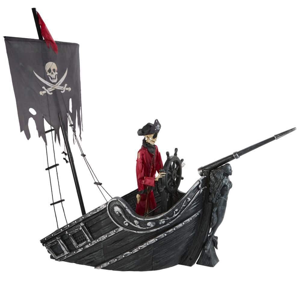 🚨Halloween Early Promotion🔥9.5 ft. Giant-Sized Animated LED Pirate Ship