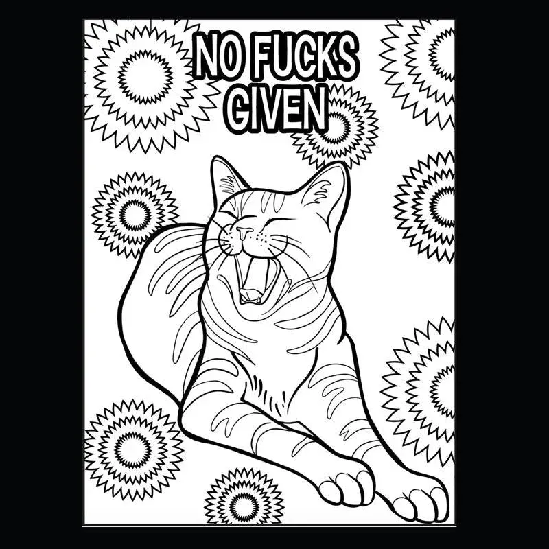 🐱Funny Kitty Memes Coloring Book For Adult Relaxation