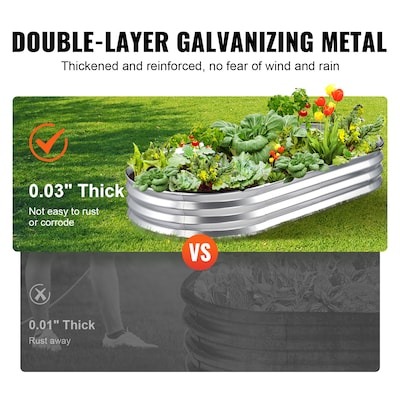 🚨Last Day $19.99🔥💝 Buy 2 Get 2 Free💥12x2x1.3FT Galvanized Metal Garden Planter Box