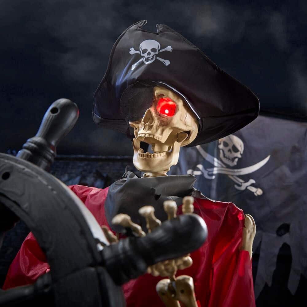 🚨Halloween Early Promotion🔥9.5 ft. Giant-Sized Animated LED Pirate Ship