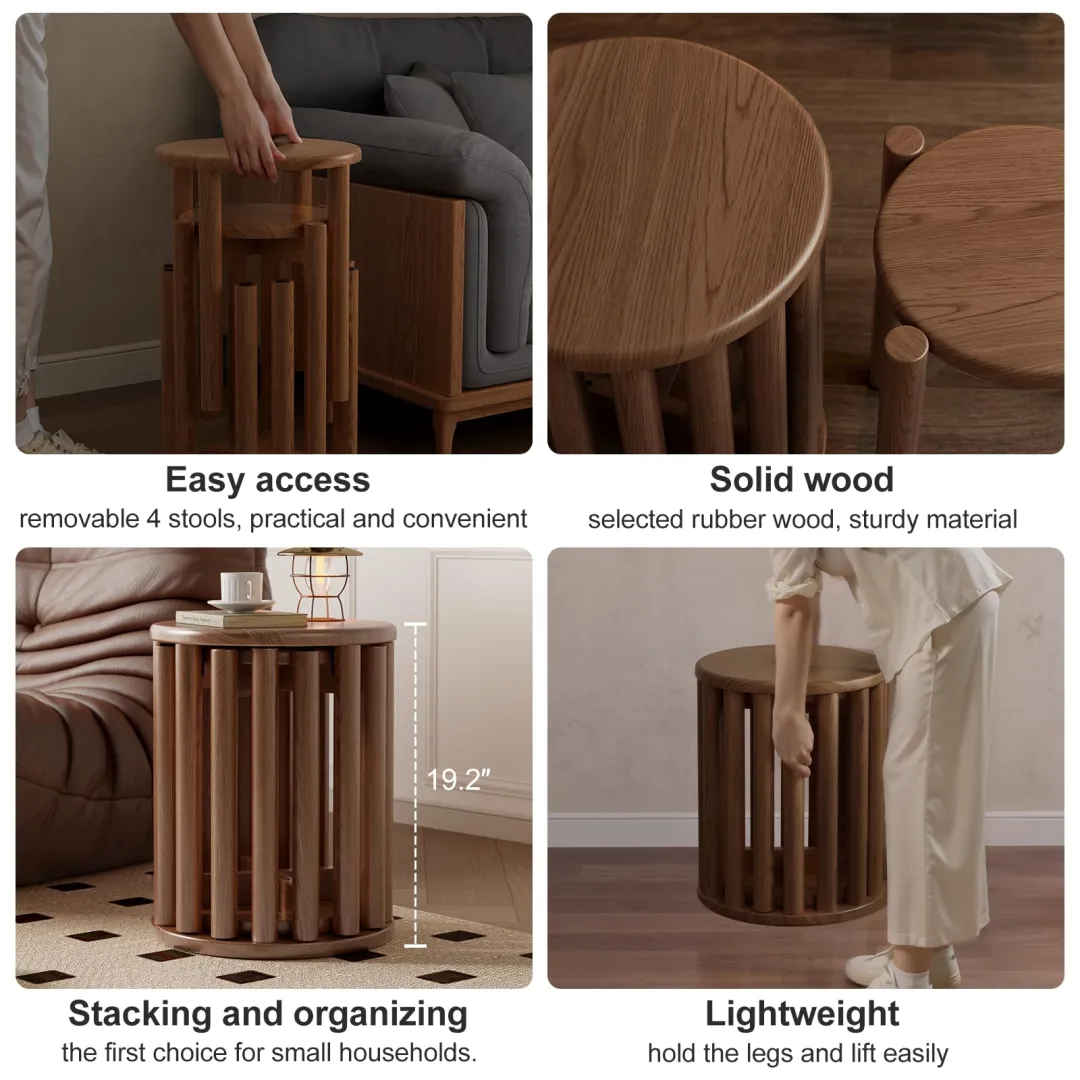 🚨Mother's Day Special🔥Four-in-one Designed Round Stool