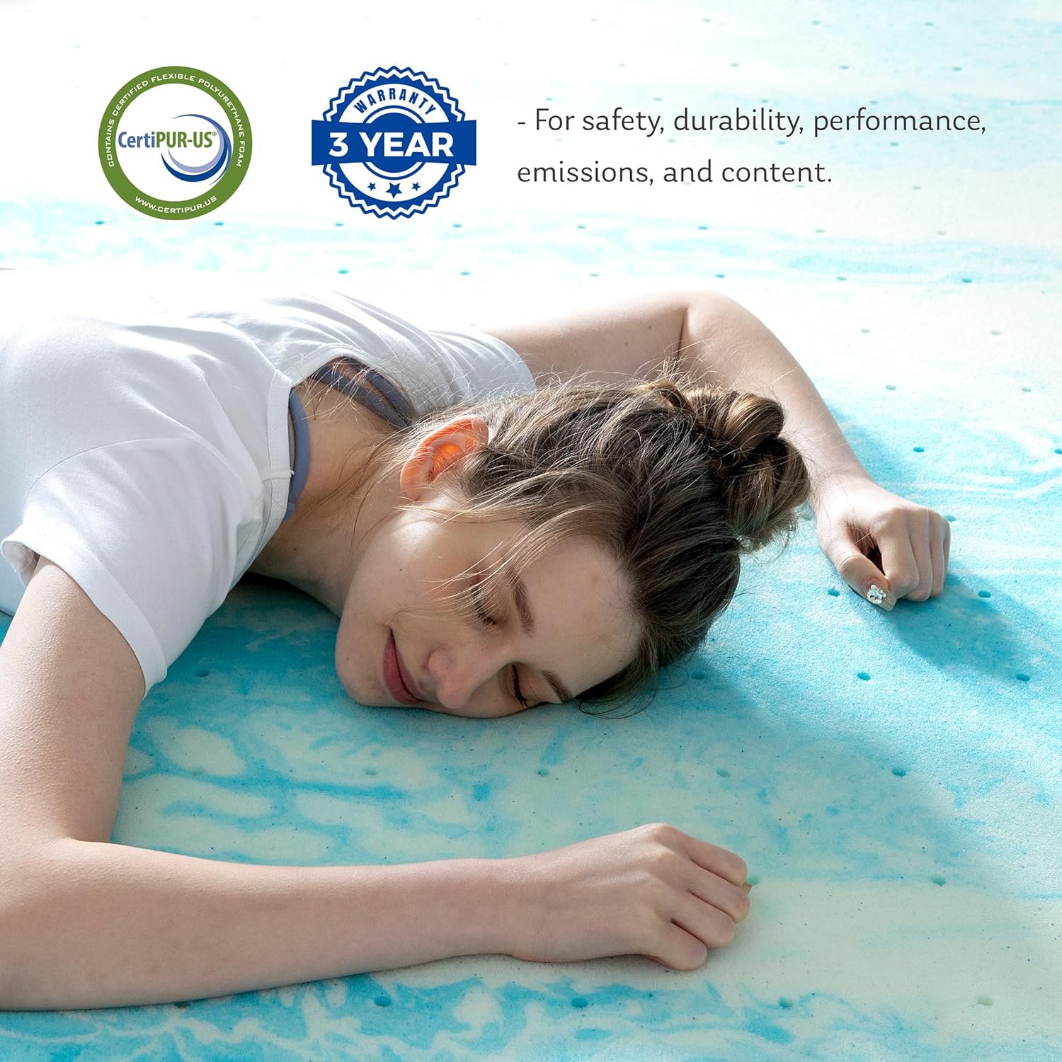 🎁Only Today $15.99🎁Mattress Topper Full Gel Memory Foam Mattress Topper