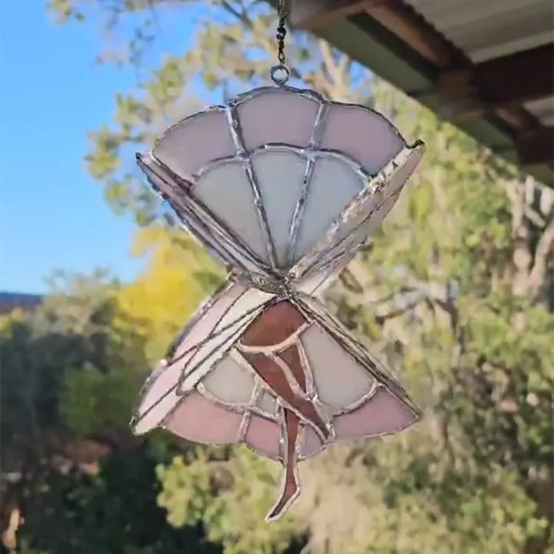💞Handmade Dancing Lady Stained Spinner