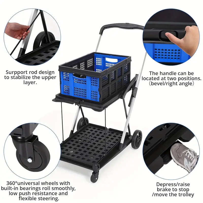 💥Clearance Sale💥High-Capacity Folding Shopping Cart