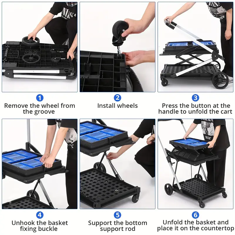 💥Clearance Sale💥High-Capacity Folding Shopping Cart