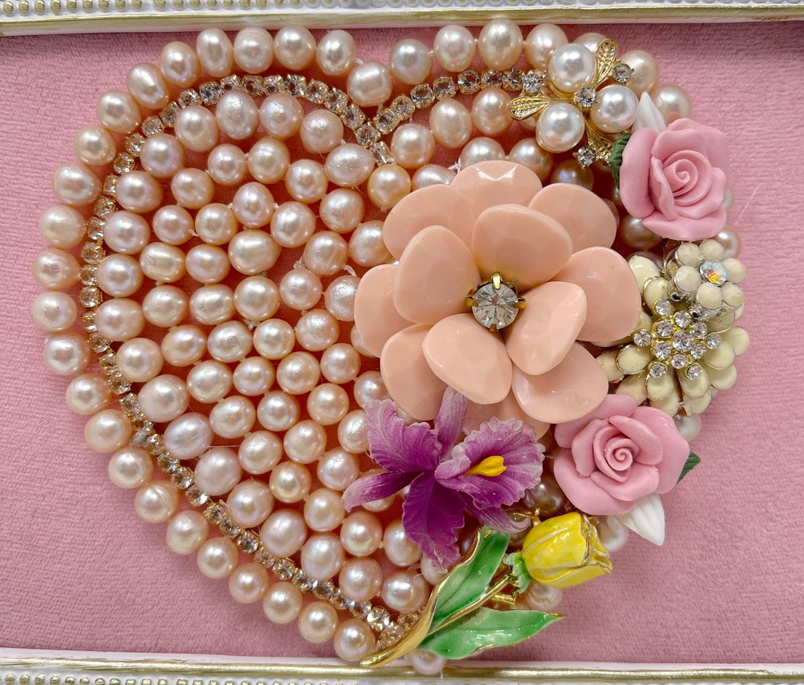 Eternal Grace" Handcrafted Heart Frame with Velvet Backing