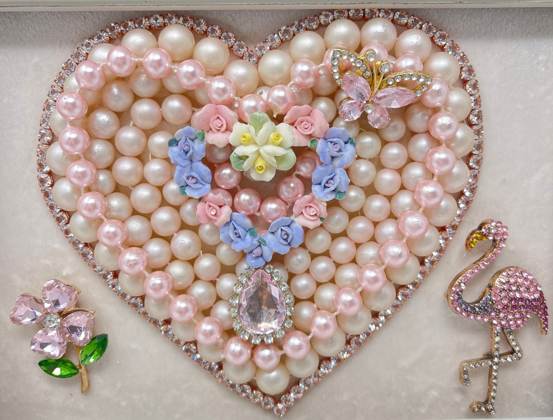 Eternal Grace" Handcrafted Heart Frame with Velvet Backing