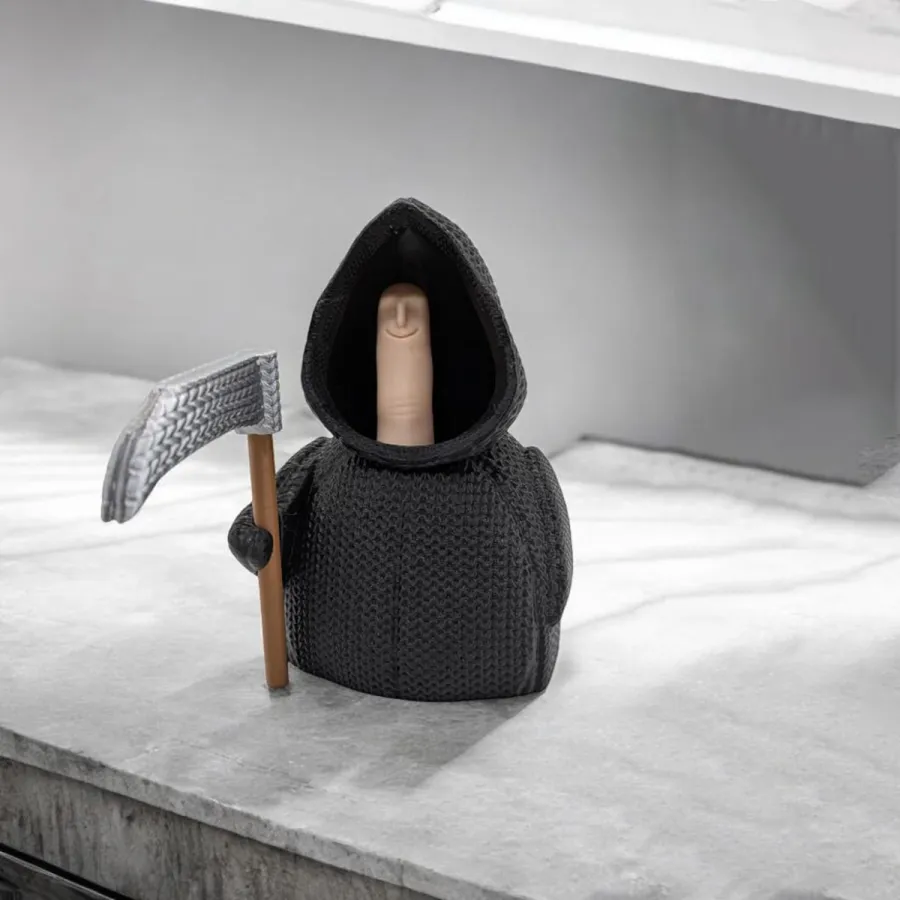 🤣Funny Middle Finger Knitted Grim Reaper Statue