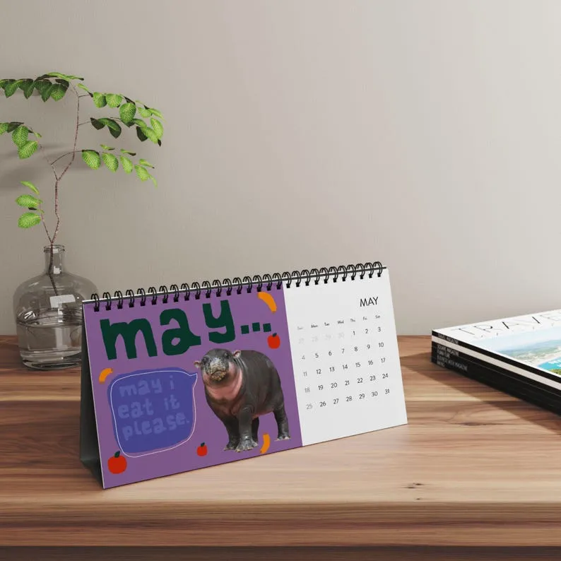 🦛Moo Deng | 2025 Desktop Calendar