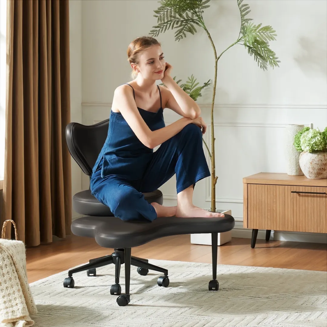 💥𝑺𝒑𝒆𝒄𝒊𝒂𝒍𝒔 𝑺𝒂𝒍𝒆💥Ergonomic Cross Legged Swivel Chair