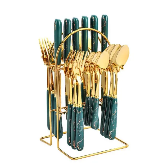 🚨Last Day $9.99🔥24pcs/set Modern Minimalist Kitchen Cutlery Set