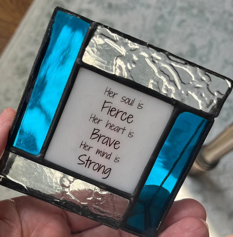 Inspirational Stained Glass Small Frame