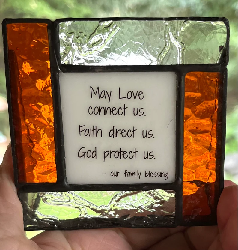 Inspirational Stained Glass Small Frame