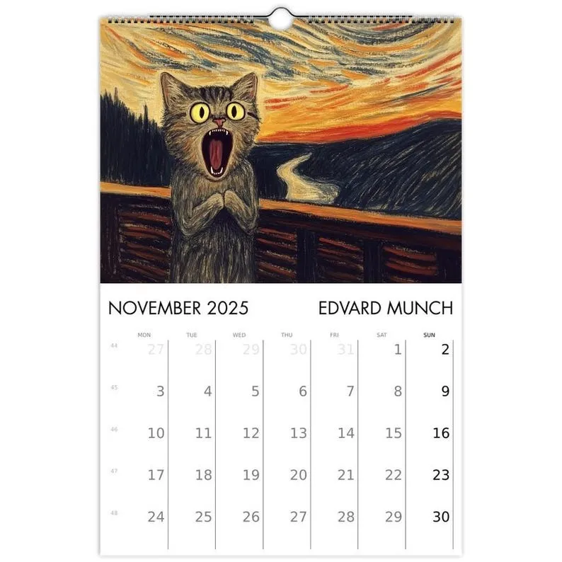 🎨2025 Cats in Art Wall Calendar