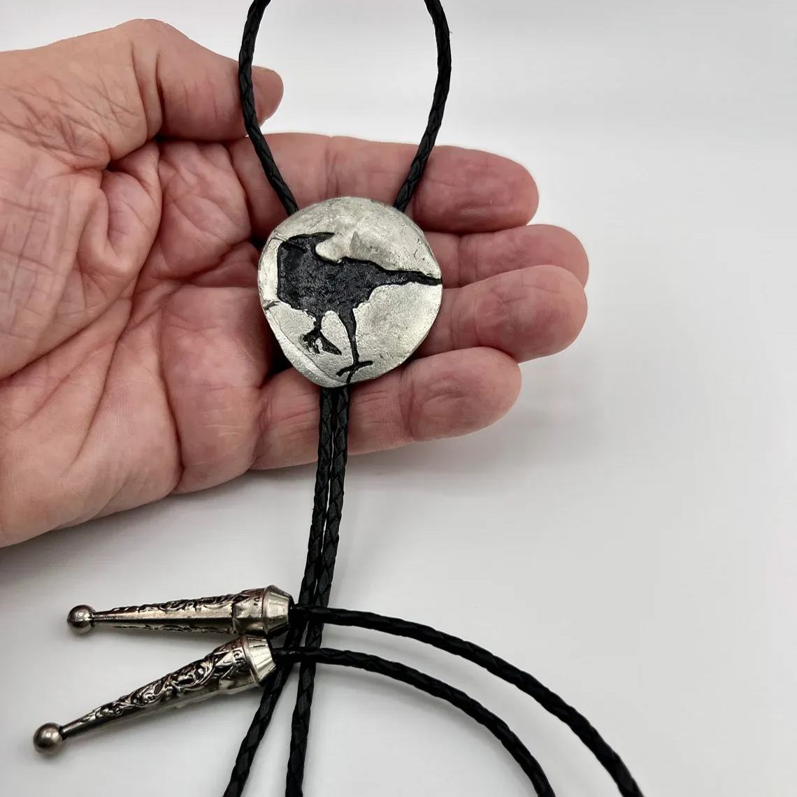 Crow Bolo Tie