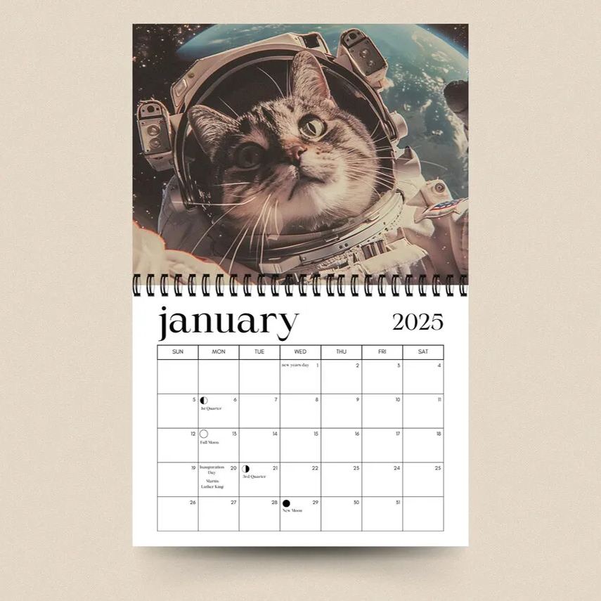 2025 Cute Animal Calendar